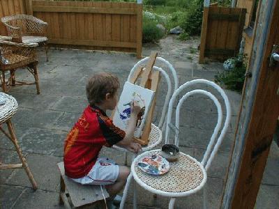 Teach children in art, model Alexander Boye Hjort in Gallery ArtDanish.dk 
